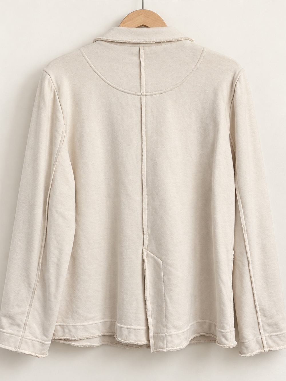 Pilcro x Anthropologie Knit Peacoat Jacket in Putty Size L - Picture 5 of 7